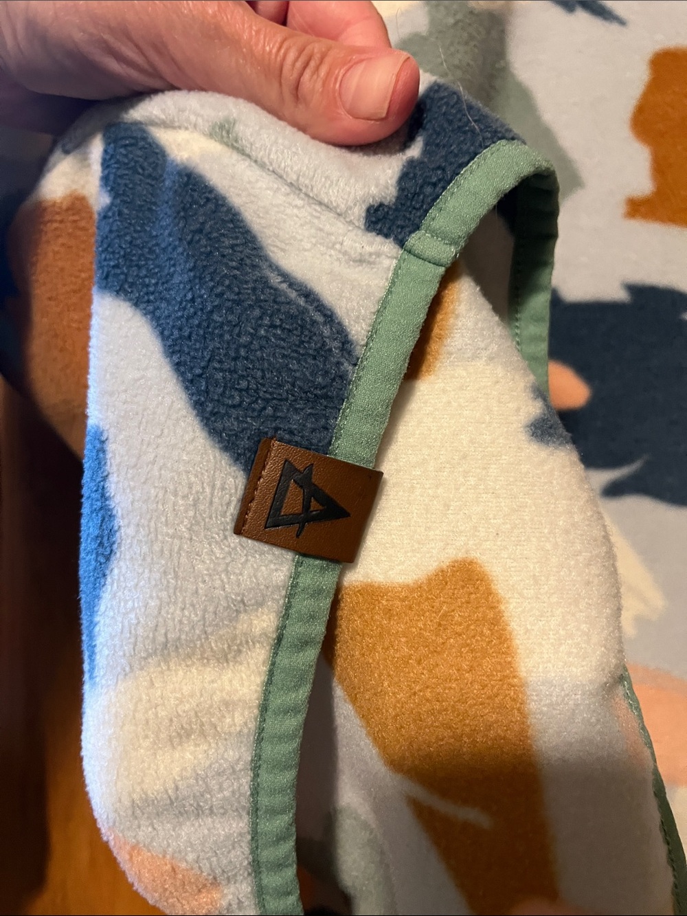 LIFE. INTEGRITY. EARTH® Cozy Fleece Jacket in Sage & Multi Abstract Print - Picture 13 of 14